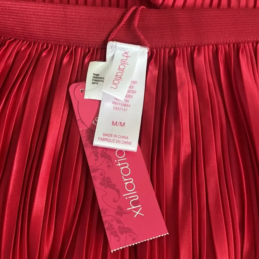 Xhilaration Reversible Pleated High Low Skirt